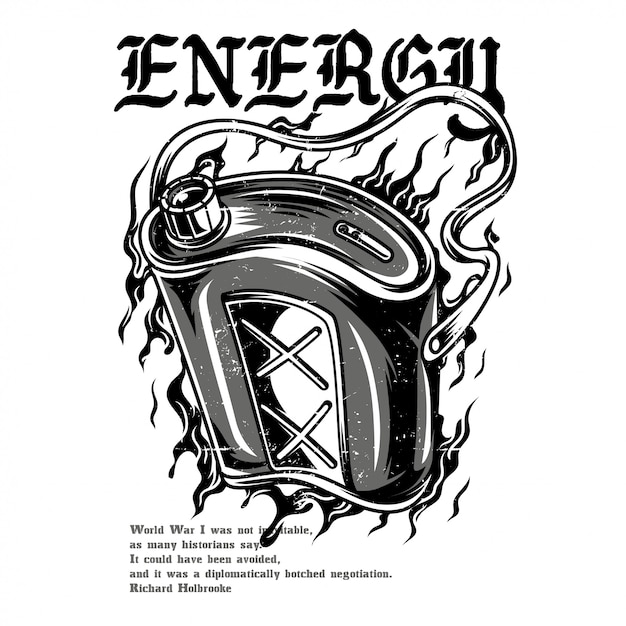 Energy drink black and white