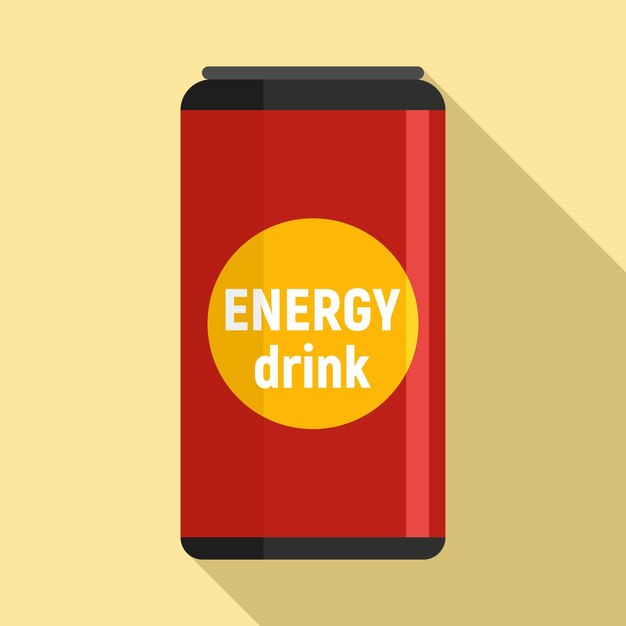 Vector energy drink product icon flat illustration of energy drink product vector icon for web design