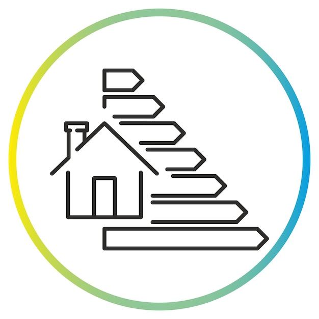 Energy efficiency house icon