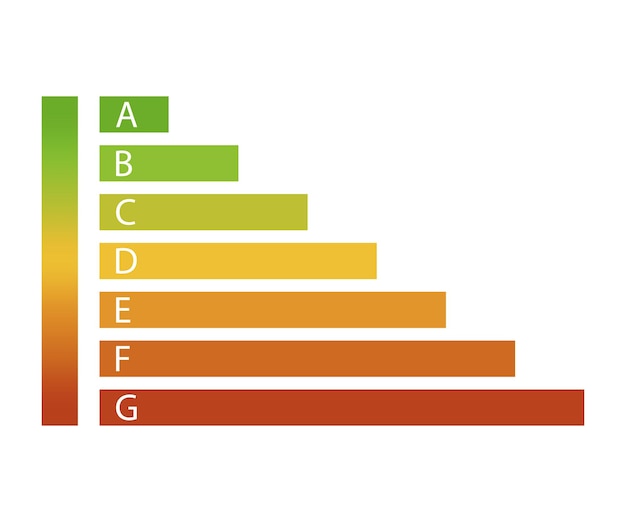 Значок рейтинга энергоэффективности Векторная иллюстрация EPS