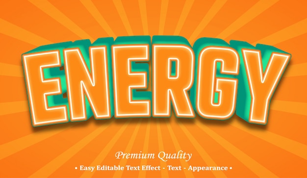 Energy  font style effect