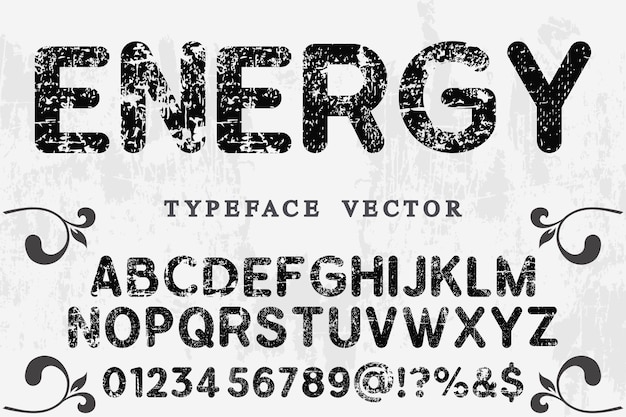 Energy font typeface