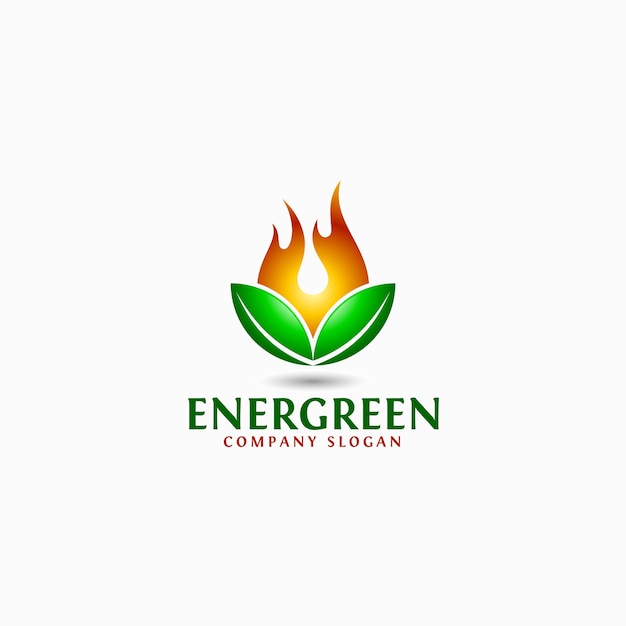 Energia verde - natura tema logo energia