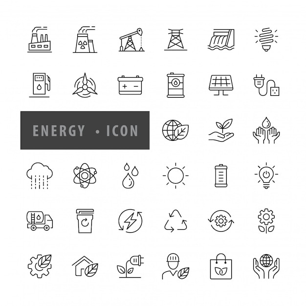 Vector energy icon set vector illustration,