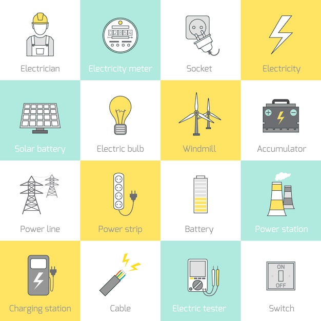 Vector energy icons