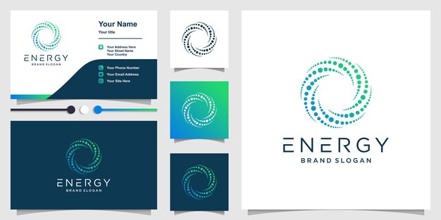 Energy logo with modern creative concept premium vector