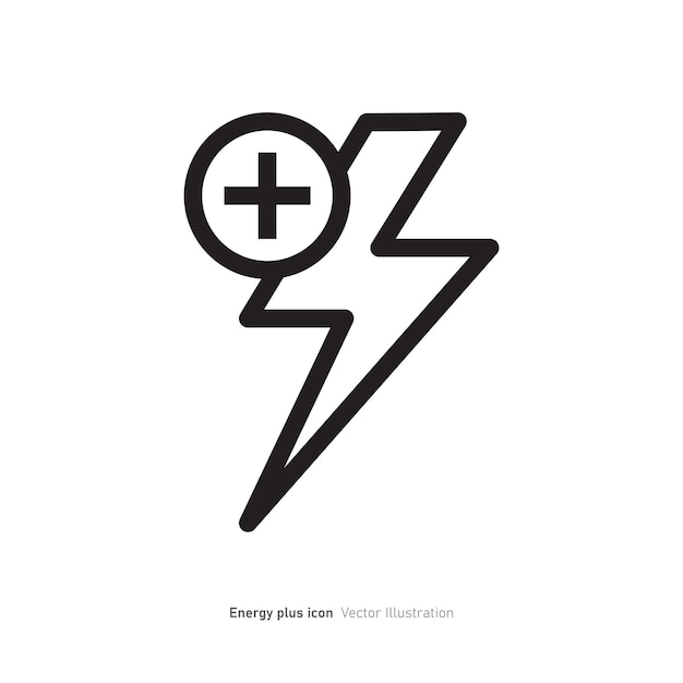Иллюстрация вектора дизайна значка "Энергия плюс"