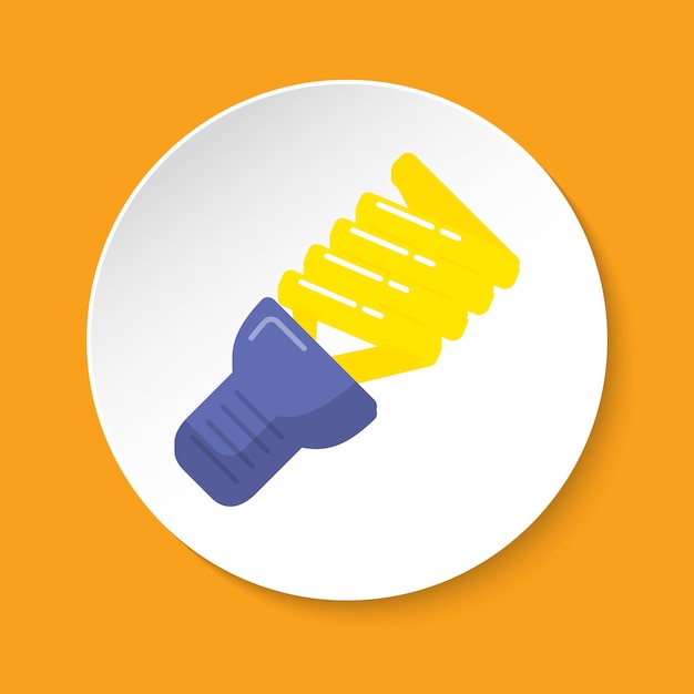 Energy saving light bulb icon