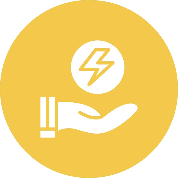 Energy Saving vector icon illustration of Renewable Energy iconset