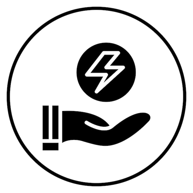 Energy Saving vector icon illustration of Renewable Energy iconset