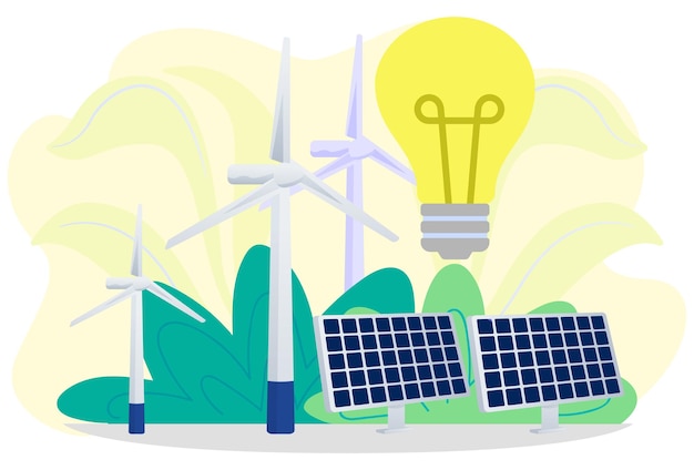 energy system concept illustration stylish and beautiful