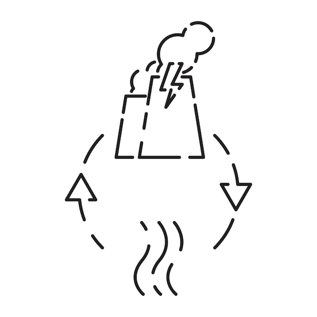 Energy types or sources and renewable energy or alternative line icon Vector coal Trolley and Hydroelectric Power Sustainable Electricity Fuel Windmill power Coal mine and Hydroelectricity