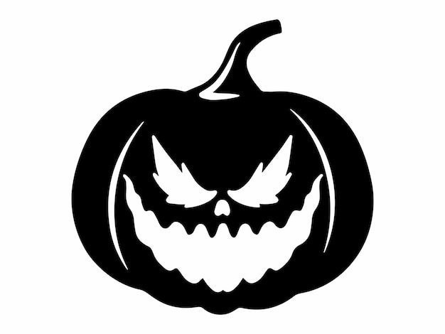 Eng gezicht Halloween pompoen illustratie