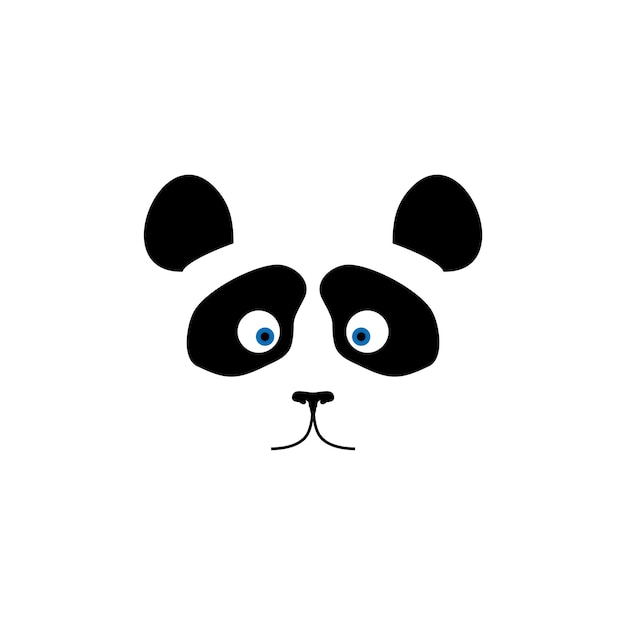 eng gezicht panda hoofd logo ontwerp