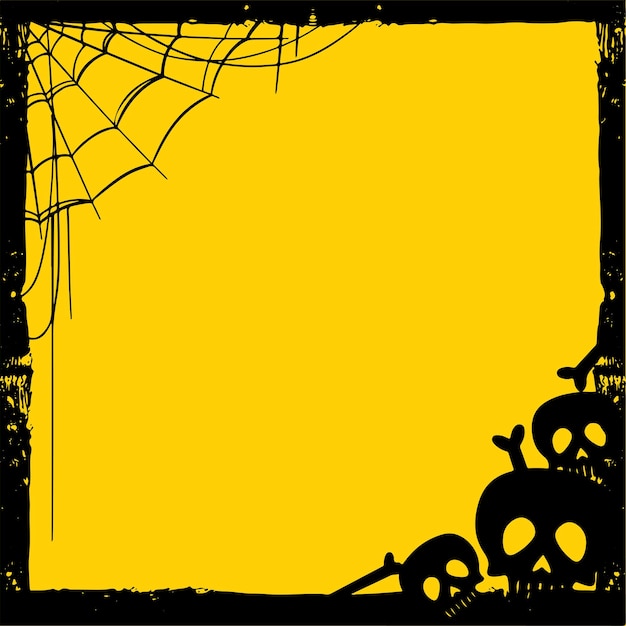 Eng silhouet halloween frame achtergrond