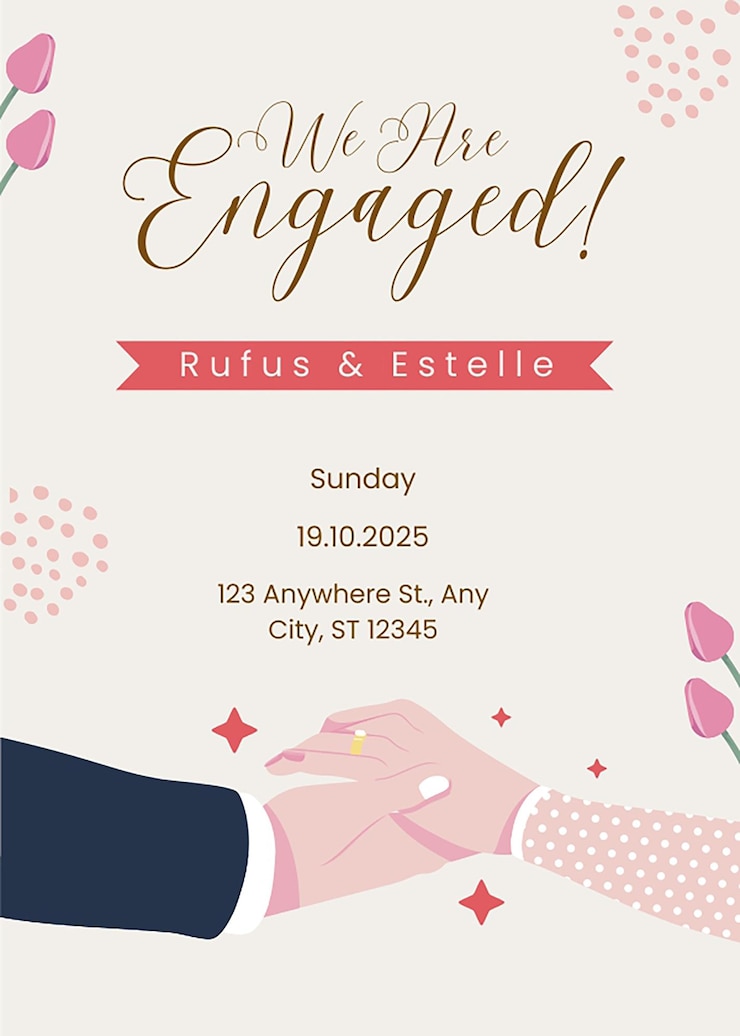 Vector engagement ceremony