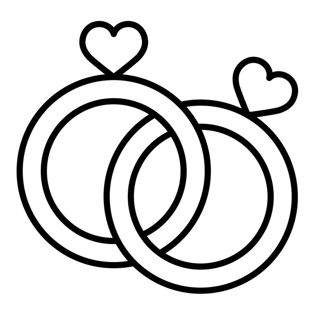 Vettore engagement ring icon