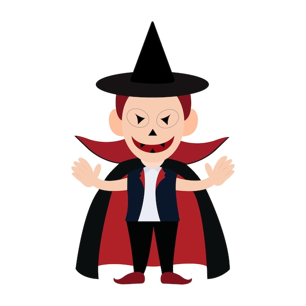 enge Halloween-karaktervector die op wit wordt geïsoleerd. vectorillustratie van Halloween.