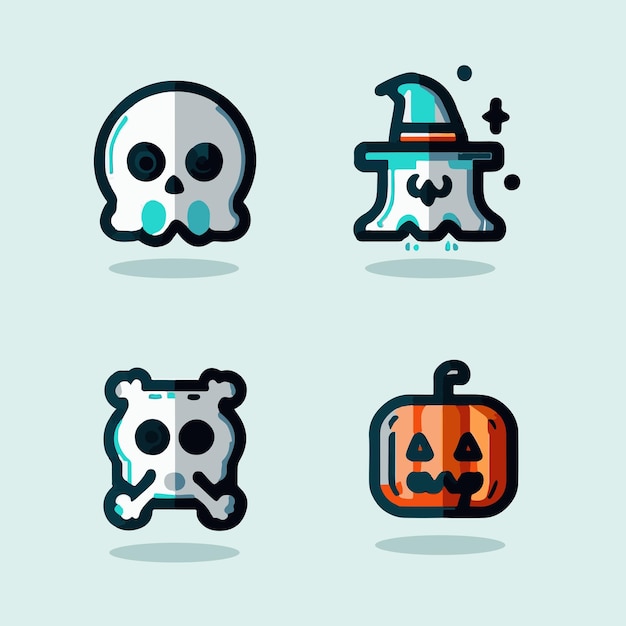 enge halloween vector pictogramserie