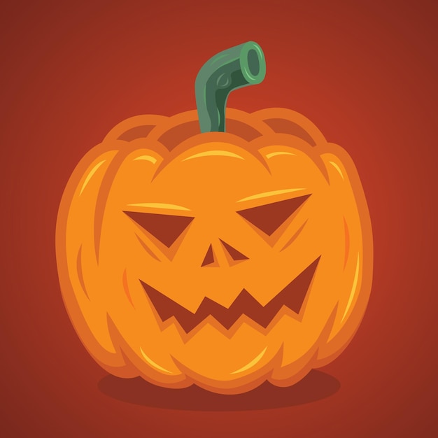 Enge pompoen Halloween Trick or Treat vectorillustratie Jack O Lantern