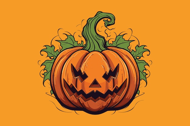 Enge pompoenen Halloween monster vectorillustratie