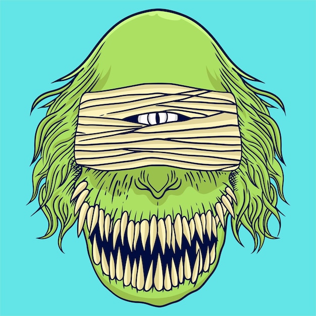 Enge vectorillustratie Halloween Monster