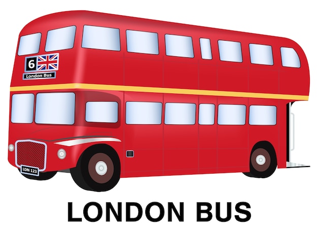 Engeland bus vector op witte achtergrond