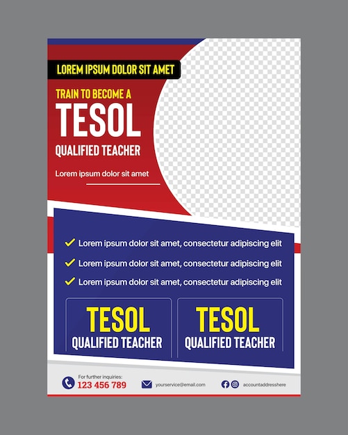 Engels taal Flyer Onderwijs Flyer Professionele Flyer Template