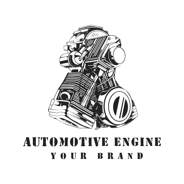 Vector engine automotive logo