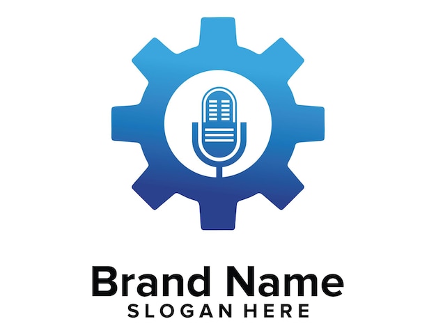 Engine podcast logo vector