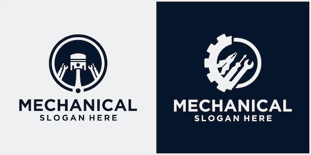 engine repair mechanic logo, Service, maintenance, Automotive and motorcycle repair shop logos and c