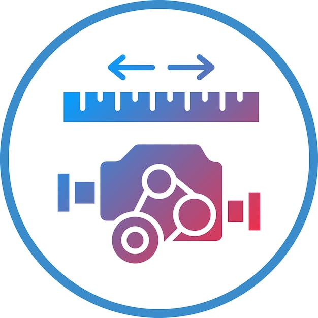 Vector engine size icon style