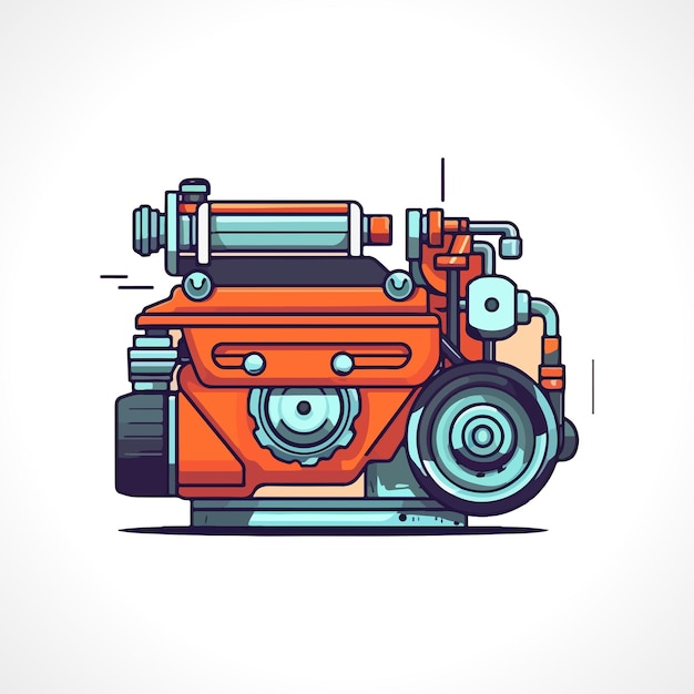 Engine vector illustration engine logo design car engine