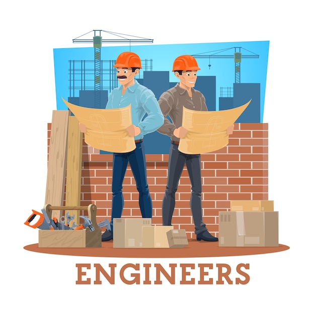 建設業界のエンジニアと建築家