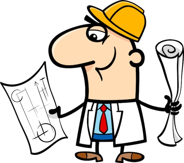 engineer cartoon illustration