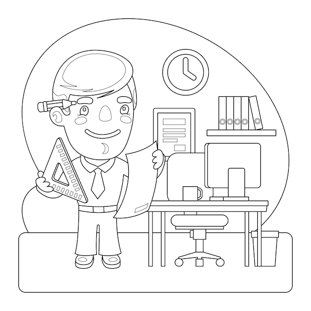 Engineer Coloring Page