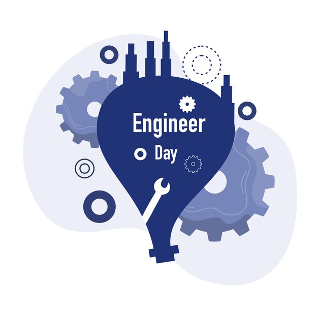 Engineer day illustration vector design for day of engineer event vector