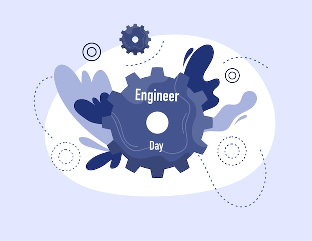 Engineer day illustration vector design for day of engineer event vector