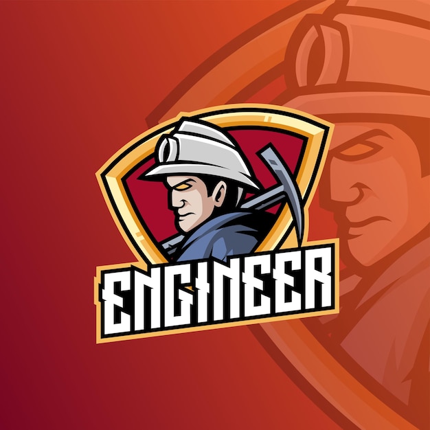 Engineer Mascot Logo Premium Template