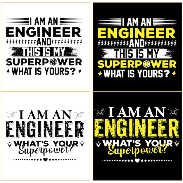 Vector engineer t shirt design or engineer typography  t shirt