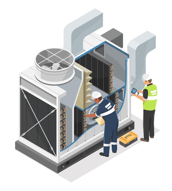 Инженер и техник по техническому обслуживанию HVAC Промышленное крупное отопление Вентиляция и кондиционирование воздуха