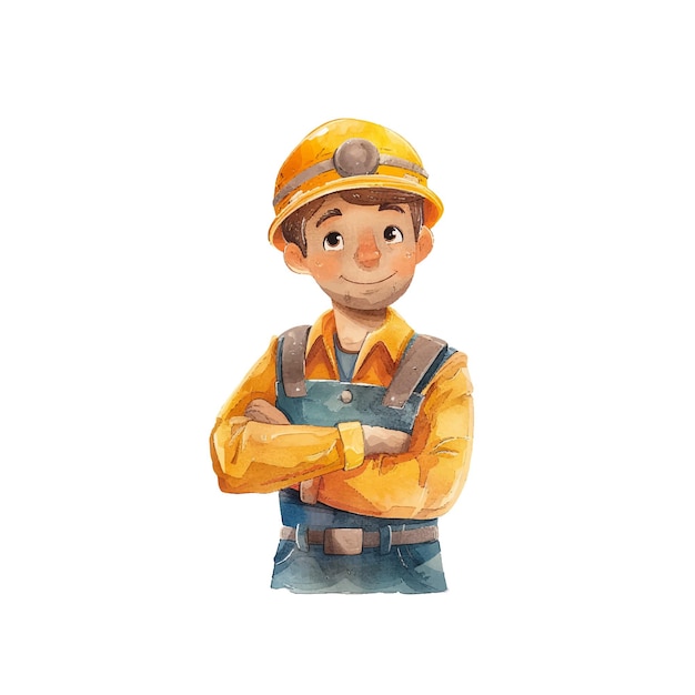 engineer vector illustration in watercolour style