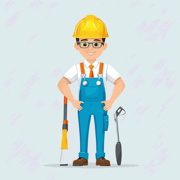 Engineer vector on white background
