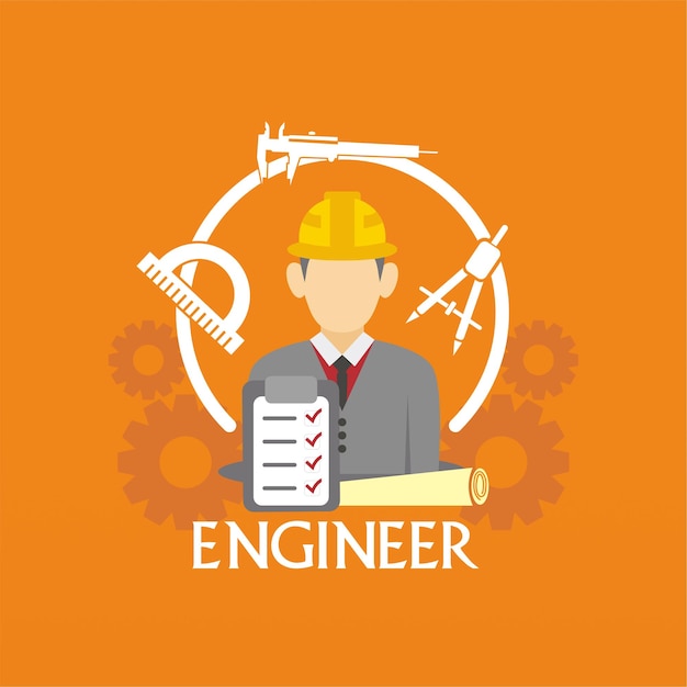 Engineering activity illustration template