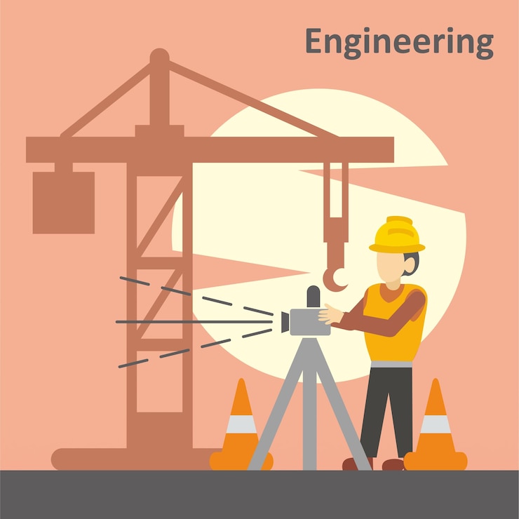 Vector engineering activity illustration template