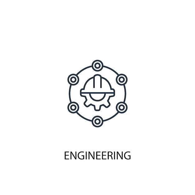 Engineering concept line icon. simple element illustration. engineering concept outline symbol design. can be used for web and mobile ui/ux