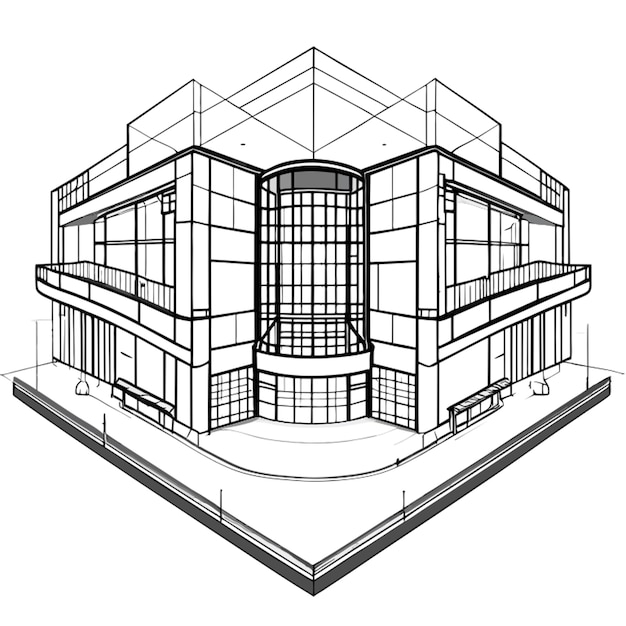 an engineering plan for a large and modern commercial mall on an area of 3000 square meters consi