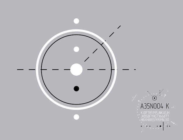 Engineering technologische vector behang gemaakt met cirkels en lijnen. Moderne geometrische artistieke grafische compositie kan worden gebruikt als sjabloon en lay-out. Abstracte technische achtergrond.