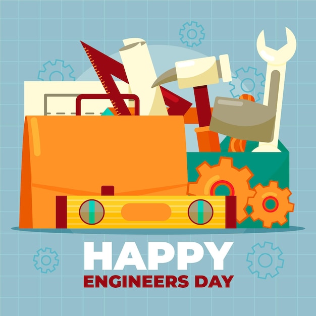 Vector engineers day concept