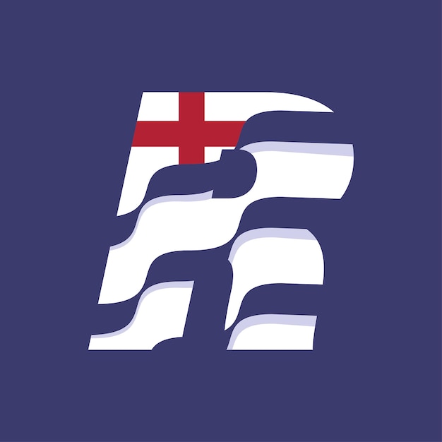 Vector england alphabet flag r